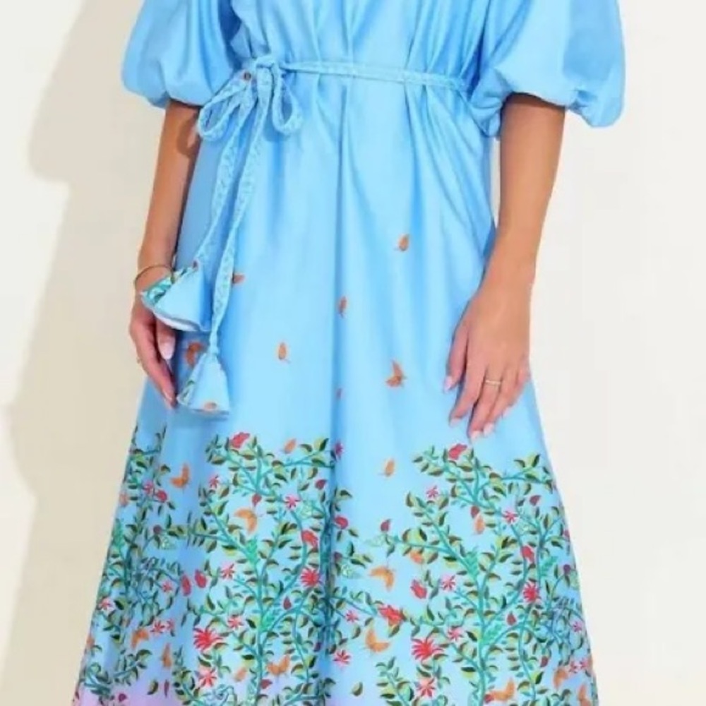 Alden Aldair Lizzie Sky Blue Maxi Dress Size Small NWT - Picture 5 of 14